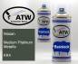 Preview: Nissan, Medium Platinum Metallic, KK4: 400ml Sprühdose + 400ml Klarlack - Set, von ATW Autoteile West.